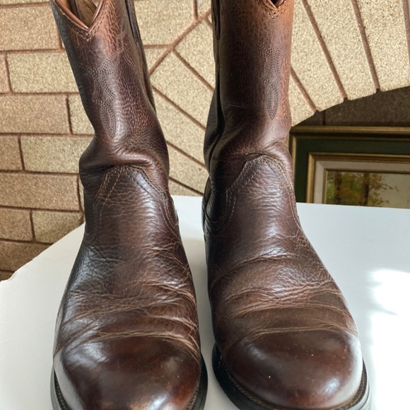 Ariat Brown Leather Roper Boots Men’s 9 main image 11